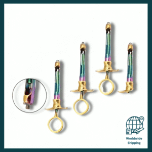 Aspirating Dental Cartridge syringe Rainbow Golden set of 4